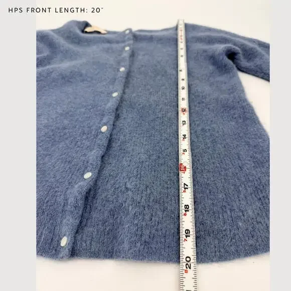Sezane Cardigan Gaspard Mohair Alpaca Vintage Blue S - Picture 8 of 9